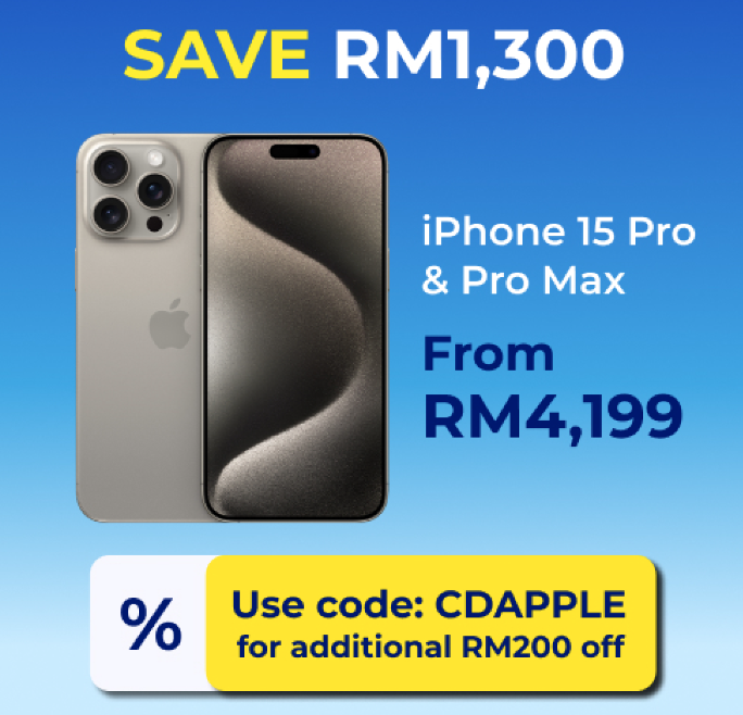 CelcomDigi RM1,300 off iPhone 15 Pro